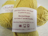 Knit Picks Shine Worsted Yarn 3 Skeins 75 Yards Each Crème Brulee -- New