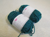 Ewe Ewe Wolly Worsted Yarn Teal 2 Skeins 95 Yards Each 100% Fine Merino Wool -- New