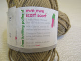 Ewe Ewe Wolly Worsted Yarn Sand 2 Skeins 95 Yards Each 100% Fine Merino Wool -- New