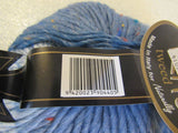 Vero Tweed Yarn Blue 2 Skeins 87 Yards Each 90% Wool 6% Acrylic 4% Viscose -- New