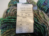 Noro Silk Garden Chunky Yarn 3 Skeins 66 Yards Each Pea Green/Teal/Blue -- New