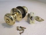 Schlage Door Knob Keyed Polished Brass -- Used