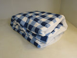 Sleep Zone Full Fitted Mattress Pad Cover 75-in x 54-in Blue/White Quilted -- New