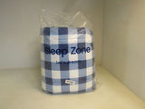 Sleep Zone Full Fitted Mattress Pad Cover 75-in x 54-in Blue/White Quilted -- New
