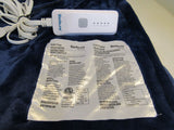Bedsure Get Cozy Electric Heated Throw 60-in x 50-in Navy/White -- New