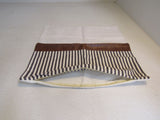 Designer Throw Pillow Cover 17-in x 17-in Brown/Cream Stripes -- New