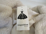 Angashion Fuzzy Fleece Lapel Open Front Long Cardigan Coat Female Adult Size 3X -- New