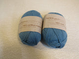 Woolganic Certified Organic Knitters Yarn Raindrop 2 Skeins 113 Yards Each Blue -- New