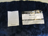 Bedsure Reversible Flannel and Sherpa Heated Throw 60-in x 50-in Navy/White -- New