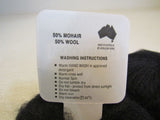 Heirloom Yarns Aristocrat Fuzzy Yarn Black 50% Mohair 50% Wool -- New