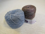 Lornas Laces Shepherd Sock Hand Dyed Yarn Blue/Brown 2 Balls 430 Yards Each -- New