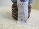 Lornas Laces Shepherd Sock Hand Dyed Yarn Blue/Brown 2 Balls 430 Yards Each -- New