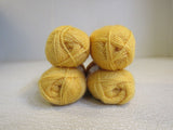 Frog Tree Sport Weight Yarn Golden Yellow 4 Skeins 130 Yards Each -- New