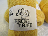 Frog Tree Sport Weight Yarn Golden Yellow 4 Skeins 130 Yards Each -- New