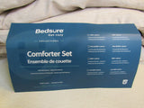 Bedsure Get Cozy King Comforter 3 pc Set Light Beige Down Alternative -- New