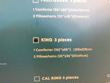Bedsure Get Cozy King Comforter 3 pc Set Light Beige Down Alternative -- New