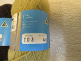 Zealana Cozi Cozy Sock Yarn 3 Skeins 186 Yards Each Brown/Dark Beige -- New