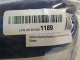 Bedsure Reversible Flannel and Sherpa Heated Throw Navy/White -- New