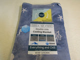 Ailemei Everything and Chill Cooling Blanket Blue/White Ocean Design -- New