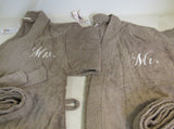 AW Bridal Embroidered Mr & Mrs Kimino Robe Set Female Adult Beiges -- New