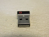 Logitech USB Mouse Keyboard Dongle Silver/Black -- Used
