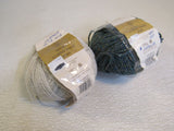 Rowan Scottish Tweed Aran Yarn Green/Cream 2 Balls 186 Yards Each -- New