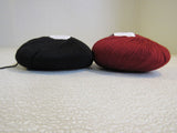 Knit Picks Capretta Yarn Wine/Black 2 Skeins 230 Yards Each -- New