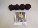 Blue Sky Woolstok Yarn Deep Velvet 4 Balls 123 Yards Each Dark Wine -- New