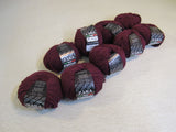Zara Merino Extra Fine Yarn Burgundy 9 Balls 136.5 Yards Each -- New
