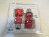 Sylvania Flourescent Light Bulbs Lot of 2 E26 Base Red 13W 120V 60Hz 0.220A -- Used