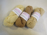 Work+Shelter Fingering Weight Yarn 3 Skeins 344 Yards Each Yellow/Tan/Beige -- New