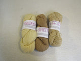 Work+Shelter Fingering Weight Yarn 3 Skeins 344 Yards Each Yellow/Tan/Beige -- New