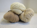 Work+Shelter Fingering Weight Yarn 3 Skeins 344 Yards Each Yellow/Tan/Beige -- New