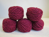 Elsebeth Lavold Silky Wool Yarn Magenta 5 Balls 190 Yards Each -- New