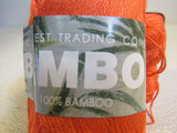 SWTC Bamboo Yarn Dark Peach 4 Skeins 250 Yards Each 100% Bamboo -- New