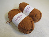 Knit Picks Brava Worsted Yarn Persimmon 2 Skeins 218 Yards Each Golden Brown -- New