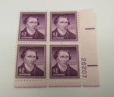USPS Scott 1052 Vintage 1 Dollar Patrick Henry Plate Block Mint Never Hinged/MNH -- New