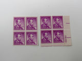 USPS Scott 1036 Vintage 4c Abraham Lincoln Plate Block & Block of 4 -- New