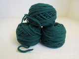 Quince & Co Puffin Yarn Green 3 Balls 112 Yards Each 100% American Wool -- New