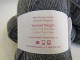 Knit Picks Brava Worsted Yarn Cobblestone Heather 5 Skeins 218 Yards Each C25697 -- New