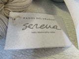 Manos Del Uruguay Serena Yarn Livid Blue/Ecru 2 Skeins 170 Yards Each -- New