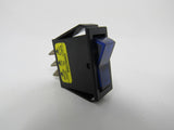 General Switches Blue Rocker Illuminater Switch Black/Gold 21920 -- New