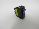 General Switches Blue Rocker Illuminater Switch Black/Gold 21920 -- New