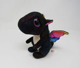 Ty Beanie Boos Anora Black/Rainbow 06T-01597714 Polyester Fiber Plastic Pellets -- Used