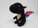 Ty Beanie Boos Anora Black/Rainbow 06T-01597714 Polyester Fiber Plastic Pellets -- Used