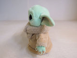 Mattel Baby Yoda Plush Mint/Beige Star Wars Polyester Fiber Plastic Pellets -- Used