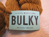 Blue Sky Bulky Yarn Curry 3 Skeins 45 Yards Each 50% Alpaca 50% Wool -- New