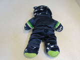 BABW Seattle Seahawks Plush Bear Build-A-Bear Blue/Green Polyester Fiber -- Used