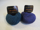 Yarns Northwest Silk and Merino Yarn Teal/Blue 2 Balls 120 Yards Each -- New