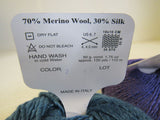 Yarns Northwest Silk and Merino Yarn Teal/Blue 2 Balls 120 Yards Each -- New